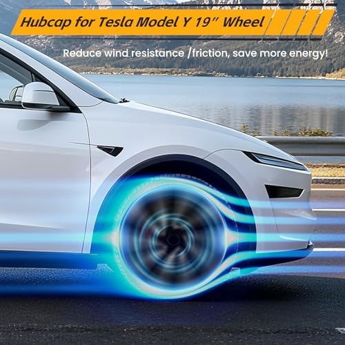 4PCS Wheel Covers for New Tesla Model Y Juniper 19 inch 2025 2026  Hubcaps Fits for Tesla Model Y Juniper  Rim Cover Protector Wheel Cover Black and Silver