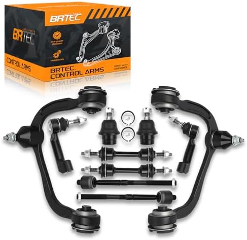 4WD Front Upper Control Arms kit Compatible with Ford F 150 2009 2014  No Raptor Models   w/Ball Joints  Tie Rods  Sway Bars   Front End Suspension Kit   10pc