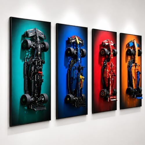 4 Pack Display for LEGO F1  Wall Mount Compatible with 42207 SF 24  42141 McLaren  42206 RB20  42171 Mercedes AMG W14 E  Adult Collectibles Wall Mount  No Car Included 