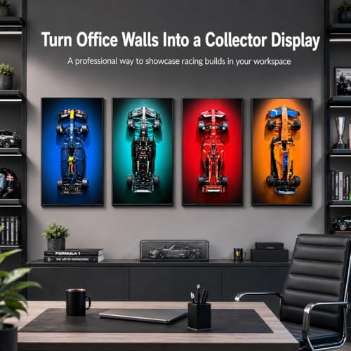 4 Pack Display for LEGO F1  Wall Mount Compatible with 42207 SF 24  42141 McLaren  42206 RB20  42171 Mercedes AMG W14 E  Adult Collectibles Wall Mount  No Car Included 