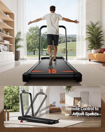 4 in 1 Walking Pad with 15  Incline  Portable Under Desk Treadmill  Foldable Treadmills for Home and Office  2 5 HP Quiet Walking Pad Treadmill with 300 LBS Capacity