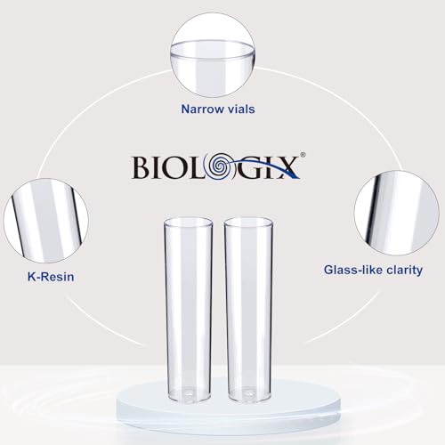 500Pcs Biologix Drosophila Vials with Trays  25 x 95mm Narrow Vials for Drosophila Culture  Disposable Small Vials Plastic for Observation   K Resin Lab Vials  Racked Package