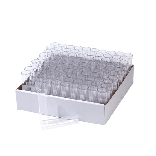 500Pcs Biologix Drosophila Vials with Trays  25 x 95mm Narrow Vials for Drosophila Culture  Disposable Small Vials Plastic for Observation   Polypropylene PP  Lab Vials  Racked Package