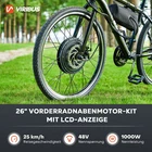 500W/1000W/1500W Electric Bicycle Front/Rear Wheel E Bike Motor Conversion Kit