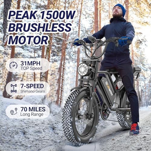 500W/750W Fat Tire Electric Dirt Bike for Adults  48V 13 5AH/18AH Removable Battery 16/20 Electric Motorcycle Ebikes with 31MPH Top Speed  40 70 Miles Range  Full Suspension