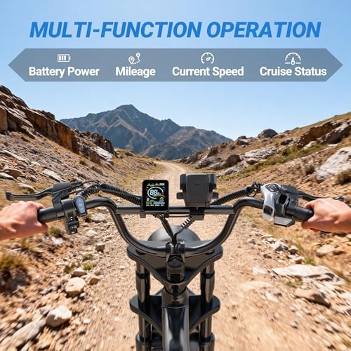 500W/750W Fat Tire Electric Dirt Bike for Adults  48V 13 5AH/18AH Removable Battery 16/20 Electric Motorcycle Ebikes with 31MPH Top Speed  40 70 Miles Range  Full Suspension
