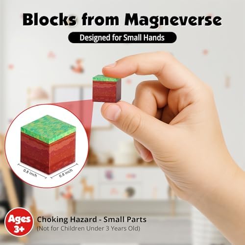 500 PCS 0 8in Magnetic Blocks   Magnet Toys for Kids  Boys and Girls  Magnetic Building Blocks Cubes  Stacking Magnets for Kids  Birthday Gifts for Boys and Girls Age 3  Years Old