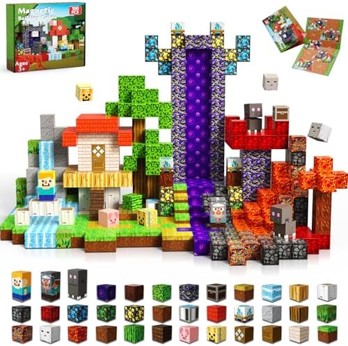 500 PCS 0 8in Magnetic Blocks   Magnet Toys for Kids  Boys and Girls  Magnetic Building Blocks Cubes  Stacking Magnets for Kids  Birthday Gifts for Boys and Girls Age 3  Years Old