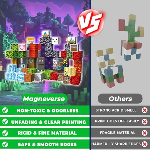 500 PCS 0 8in Magnetic Blocks   Magnet Toys for Kids  Boys and Girls  Magnetic Building Blocks Cubes  Stacking Magnets for Kids  Birthday Gifts for Boys and Girls Age 3  Years Old