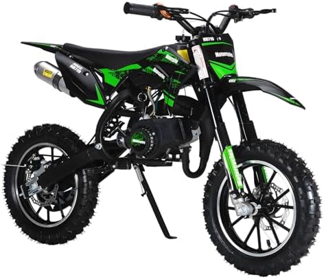 50cc 2 Stroke Pro Level Kids Dirt Bike   330LBS Heavy Duty Gas Motorcycle w/Hydraulic Disc Brakes & Suspension   25MPH Off Road Beast   CPC Motocross Bike with 3X Durable Alloy Frame