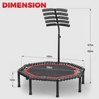 51" Octagonal Rebounder Trampoline for Adults  Fitness Rebounder with T Adjus   