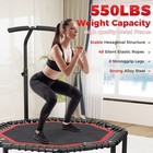 51" Octagonal Rebounder Trampoline for Adults  Fitness Rebounder with T Adjus   