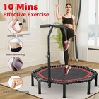 51" Octagonal Rebounder Trampoline for Adults  Fitness Rebounder with T Adjus   