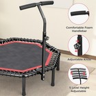 51" Octagonal Rebounder Trampoline for Adults  Fitness Rebounder with T Adjus   
