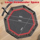 51" Octagonal Rebounder Trampoline for Adults  Fitness Rebounder with T Adjus   