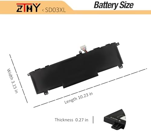52 5Wh SD03XL Battery Replacement for HP Omen 15 2020 15 EK0000 / Omen 15 EN 15 EN0000 15 EK0013DX 15 EK0023DX 15 ek0025tx 15 ek0010TX 15 EN0013AX 15 EN0002LA L84357 AC1 L84392 005 L84394 005 11 55V
