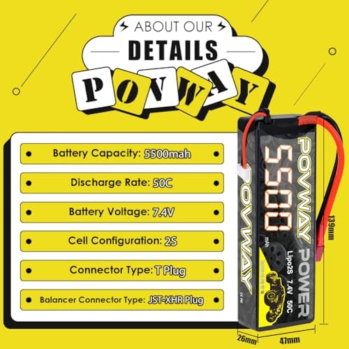 5500mAh 2S Lipo Battery 7 4V Lipo Battery 50C RC lipo Hard Case with T Plug for RC Car RC Trucks RC Vehicles Boats Lorry Truggy Buggy  2S 5500mAh T   1Pack