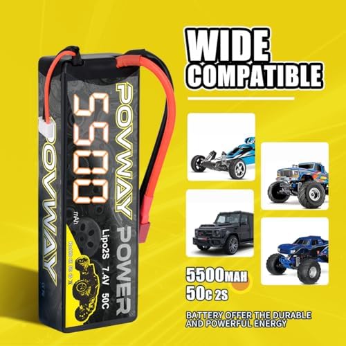 5500mAh 2S Lipo Battery 7 4V Lipo Battery 50C RC lipo Hard Case with T Plug for RC Car RC Trucks RC Vehicles Boats Lorry Truggy Buggy  2S 5500mAh T   1Pack