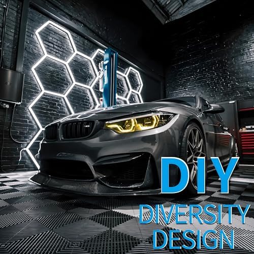 Luces LED Hexagonales de 58 luces, 14 luces hexagonales de panal de abeja, 68800 lúmenes, hexagonales, superbrillantes, para detalles de automóviles, techo, 688 W, luces LED para tienda, para almacén