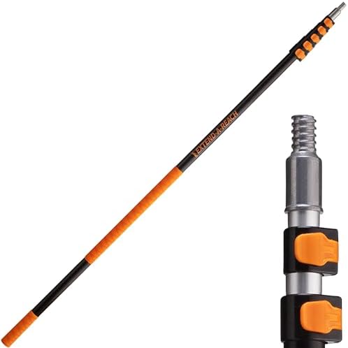 5 24 ft Long Telescoping Extension Pole // Multi Purpose Extendable Pole with Universal Twist on Metal Tip // Lightweight and Sturdy // Best Telescopic Pole for Painting  Dusting and Window Cleaning
