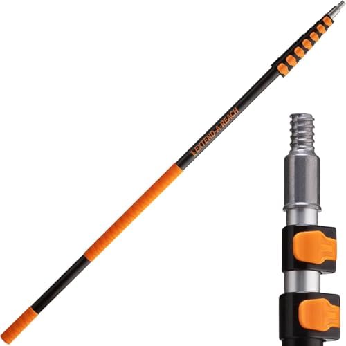 5 24 ft Long Telescoping Extension Pole // Multi Purpose Extendable Pole with Universal Twist on Metal Tip // Lightweight and Sturdy // Best Telescopic Pole for Painting  Dusting and Window Cleaning