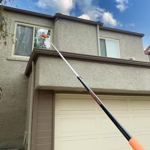 5 24 ft Long Telescoping Extension Pole // Multi Purpose Extendable Pole with Universal Twist on Metal Tip // Lightweight and Sturdy // Best Telescopic Pole for Painting  Dusting and Window Cleaning