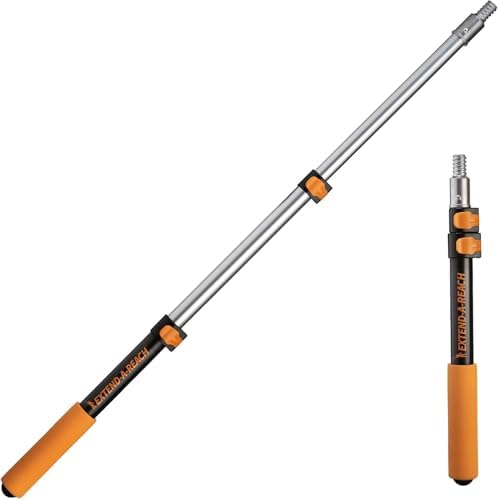5 24 ft Long Telescoping Extension Pole // Multi Purpose Extendable Pole with Universal Twist on Metal Tip // Lightweight and Sturdy // Best Telescopic Pole for Painting  Dusting and Window Cleaning