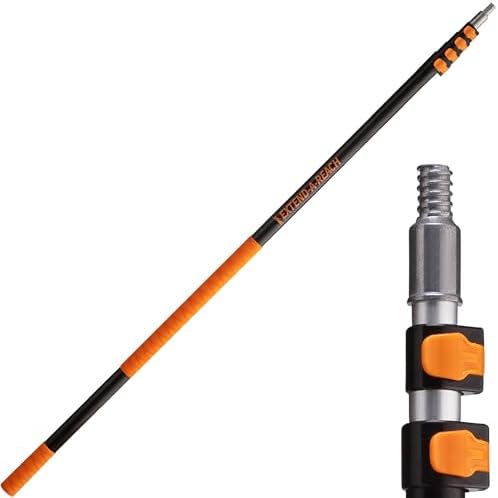 5 24 ft Long Telescoping Extension Pole // Multi Purpose Extendable Pole with Universal Twist on Metal Tip // Lightweight and Sturdy // Best Telescopic Pole for Painting  Dusting and Window Cleaning