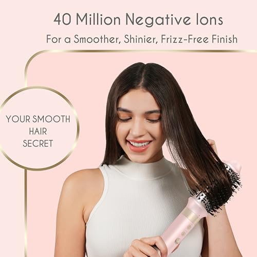 5 in 1 Ionic Hot Air Styler  1400W Powerful Hair Dryer Brush  Auto Wrap Curlers  Paddle Brush for Fast Drying  Volumizing with Travel & Storage Bag Compatible with Dyson Airwrap