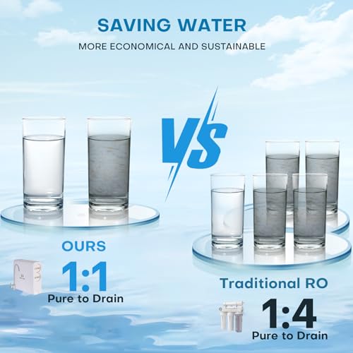 600 GPD Reverse Osmosis System  8 Stage Tankless RO Water Filter System  Under Sink Water Filtration System  Reduces PFAS TDS  Under Sink RO System  1 1 Pure to Drain  FCC Listed