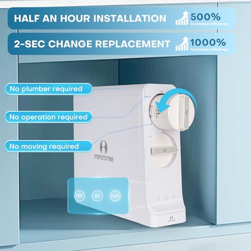 600 GPD Reverse Osmosis System  8 Stage Tankless RO Water Filter System  Under Sink Water Filtration System  Reduces PFAS TDS  Under Sink RO System  1 1 Pure to Drain  FCC Listed