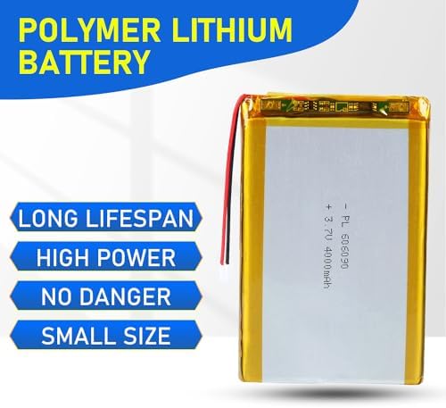 606090 3 7V Lipo Battery 4000mAh 606090 Rechargeable Lithium Polymer Battery Pack with JST PH2 0mm Connector for Electronic Device