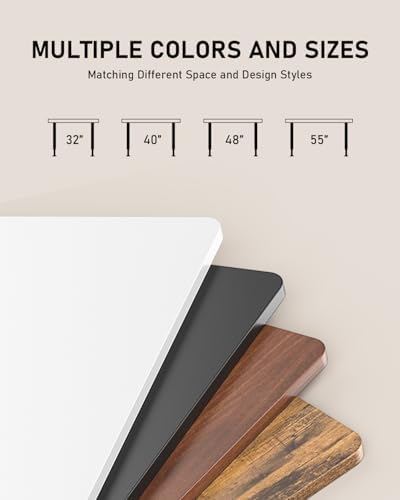 63 Electric Standing Desk Adjustable Height  Sit Stand up Desk for Home Office & Computer Workstation  2 Memory Height Settings  Splice Board  2 Hooks  Black Frame/Rustic Brown Top