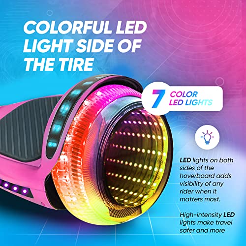 6 5  Self Balancing Scooters for Kids Ages 6 12  Bluetooth Hoover Board with Tunnel Light Style Wheels & Non Slip Footpads  UL2272 Safety Certified