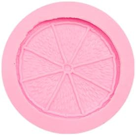 6 Pcs Silicone Mold Set  Nature Theme with Beetles  Mushrooms  Citrus  Strawberry and Leaves  Pink