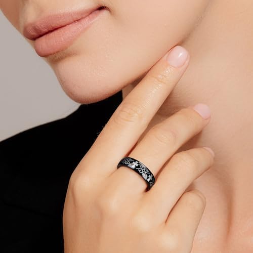 6mm 8mm Silver/14K Gold/Black Tungsten Carbide Mens Fashion Wedding Ring Suitable for Daily Wear Sizes 7 to 13