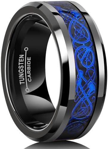 6mm 8mm Silver/14K Gold/Black Tungsten Carbide Mens Fashion Wedding Ring Suitable for Daily Wear Sizes 7 to 13
