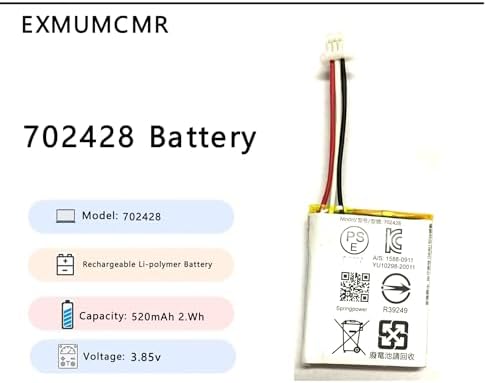 702428 Battery Compatible with Sony Battery for WF 1000XM4 Charging Case P/N  LP702428 3 85v 520mAh
