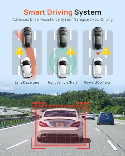 70mai 2 7K Dash Cam Front A500S  1944P Dash Camera for Cars with Sony IMX335  Dashcam Built in WiFi GPS  Optional Rear Dashcam  ADAS  2 IPS LCD Screen  24H Parking Mode  WDR  Super Night Vision