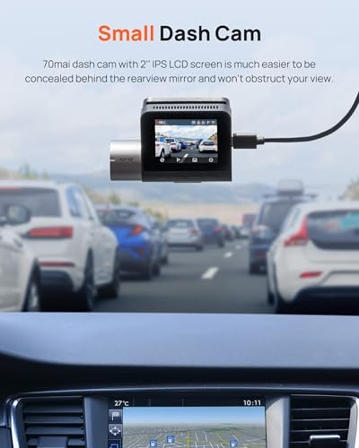 70mai 2 7K Dash Cam Front A500S  1944P Dash Camera for Cars with Sony IMX335  Dashcam Built in WiFi GPS  Optional Rear Dashcam  ADAS  2 IPS LCD Screen  24H Parking Mode  WDR  Super Night Vision