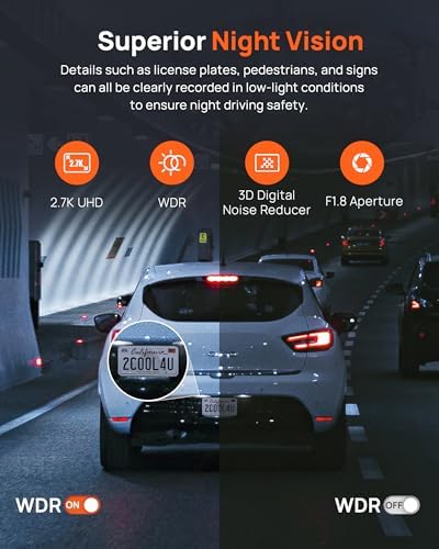 70mai 2 7K Dash Cam Front A500S  1944P Dash Camera for Cars with Sony IMX335  Dashcam Built in WiFi GPS  Optional Rear Dashcam  ADAS  2 IPS LCD Screen  24H Parking Mode  WDR  Super Night Vision