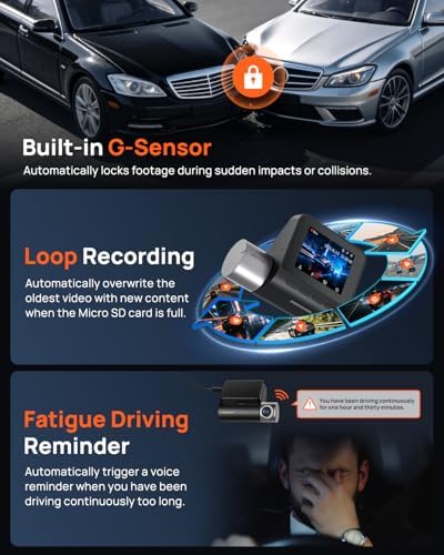 70mai 2 7K Dash Cam Front A500S  1944P Dash Camera for Cars with Sony IMX335  Dashcam Built in WiFi GPS  Optional Rear Dashcam  ADAS  2 IPS LCD Screen  24H Parking Mode  WDR  Super Night Vision