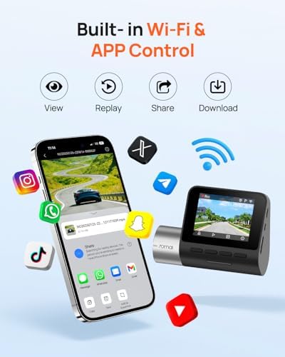 70mai 2 7K Dash Cam Front A500S  1944P Dash Camera for Cars with Sony IMX335  Dashcam Built in WiFi GPS  Optional Rear Dashcam  ADAS  2 IPS LCD Screen  24H Parking Mode  WDR  Super Night Vision