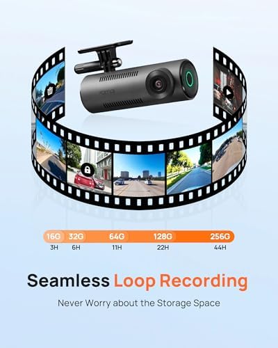 70mai Dash Cam M310  Dash Camera for Cars 1296P QHD  Smart Dash Cam Front Built in WiFi  130  Wide Angle FOV  WDR  Night Vision  iOS/Android Mobile App  Loop Recording  Parking Monitor  Time Lapse
