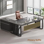 71" Executive Desk with Rolling File Cabinet  Modern L Shaped Computer Desk