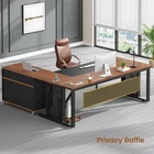 71" Executive Desk with Rolling File Cabinet  Modern L Shaped Computer Desk