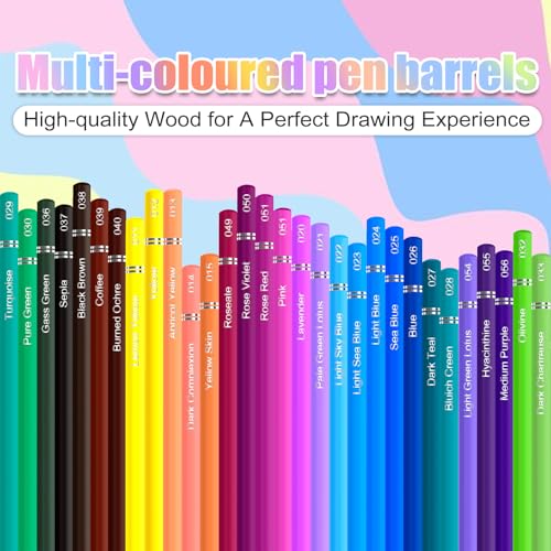 72 Count Colored Pencils for Adult Coloring Books  Soft Core Drawing Sketching Blending Shading Pencils  Color Pencils Set Gift for Beginners Artists