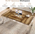 78 7" XL Computer Desk Two Person Desk Executive Office Mirrored Metal Legs