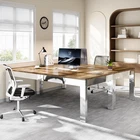 78 7" XL Computer Desk Two Person Desk Executive Office Mirrored Metal Legs