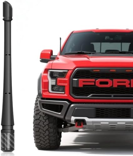 7 Inches Short Antenna for Ford F150 2009 2025 & Bronco 2021 2025  Rubber Replacement Antenna  F150 Accessories  Internal Copper Coil for Enhanced AM/FM Reception & Car Wash Proof  Easy Installation